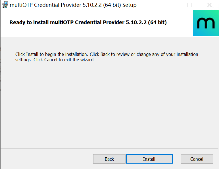 Start installation